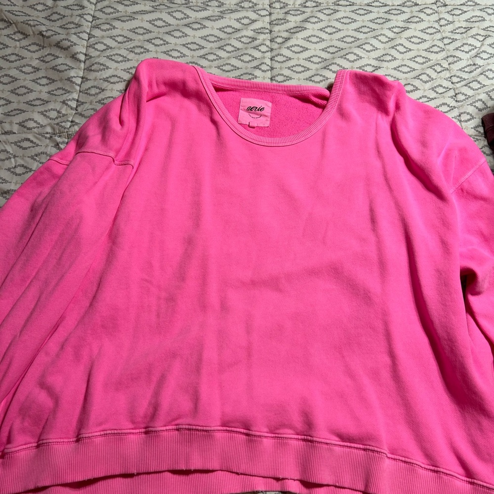 Aerie Bright Pink Sweatshirt